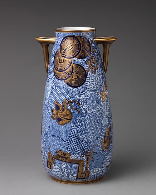 Vase (one of a pair), by Worcester factory