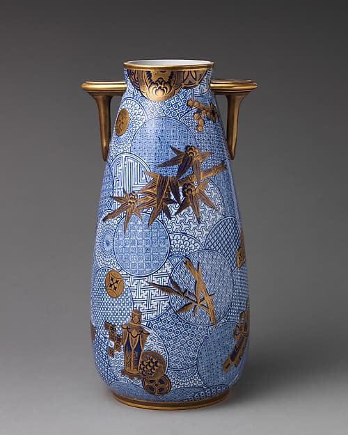 Vase (one of a pair), by Worcester factory