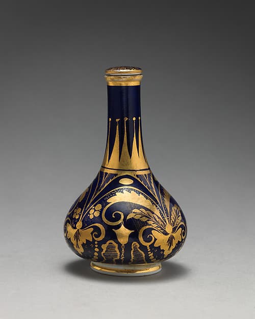 Bottle vase with stopper, by Crown Derby