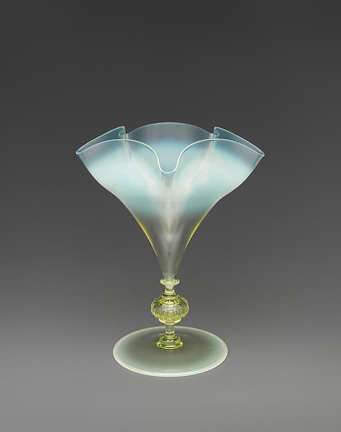 Vase with knopped stem, by Harry Powell