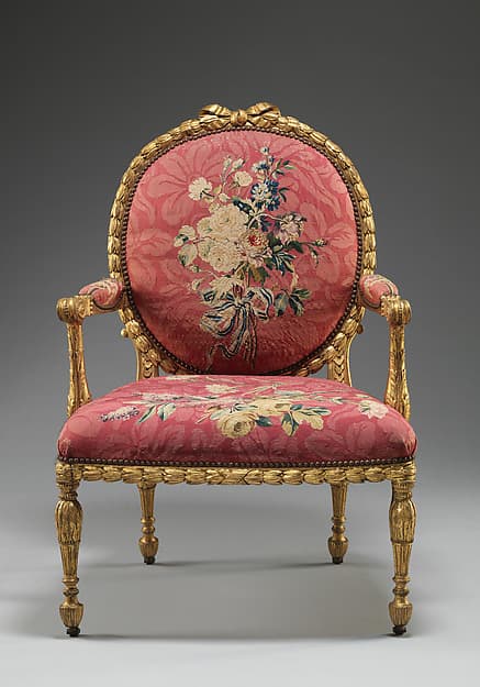 Armchair (one of a set of six), by John Mayhew