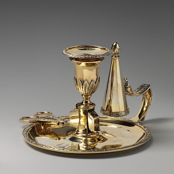 Chamberstick with snuffers (one of a pair), by John Scofield