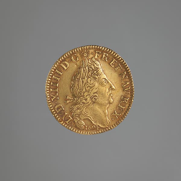 Double Louis d’or of Louis XIV of France (b.1638; r. 1643–1715)