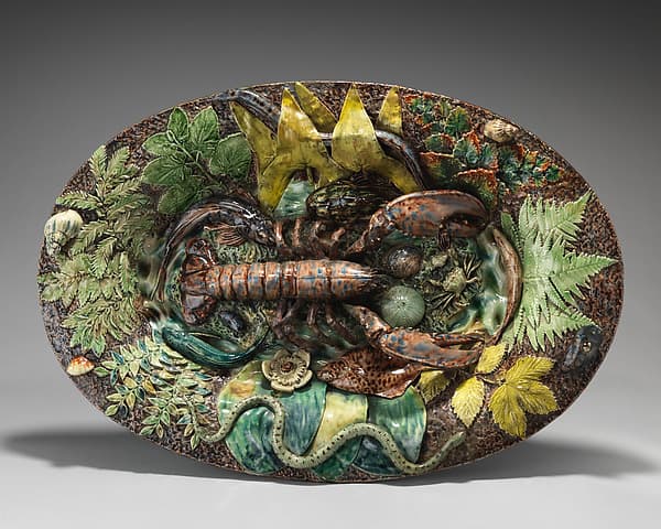 Oval platter with lobster, by Thomas-Victor Sergent