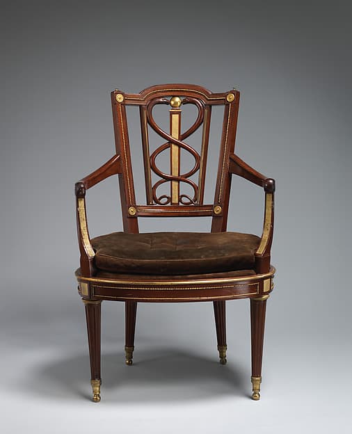Armchair en cabriolet, by David Roentgen