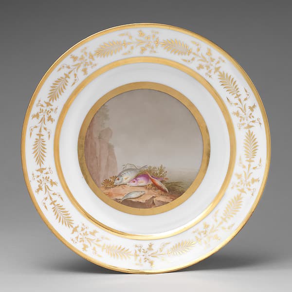 Plate with marine subject, by Dihl et Guérhard