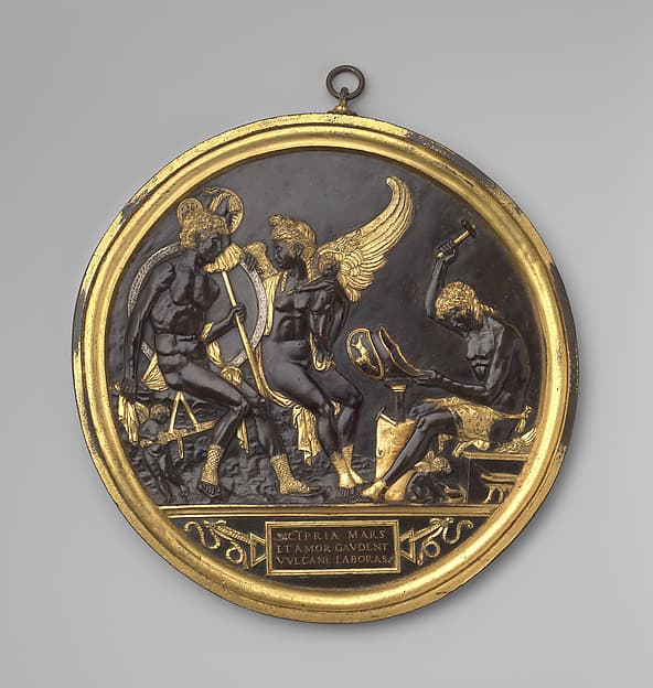 Mars, Venus and Cupid with Vulcan at his forge (the Mantuan Roundel), by Gian Marco Cavalli