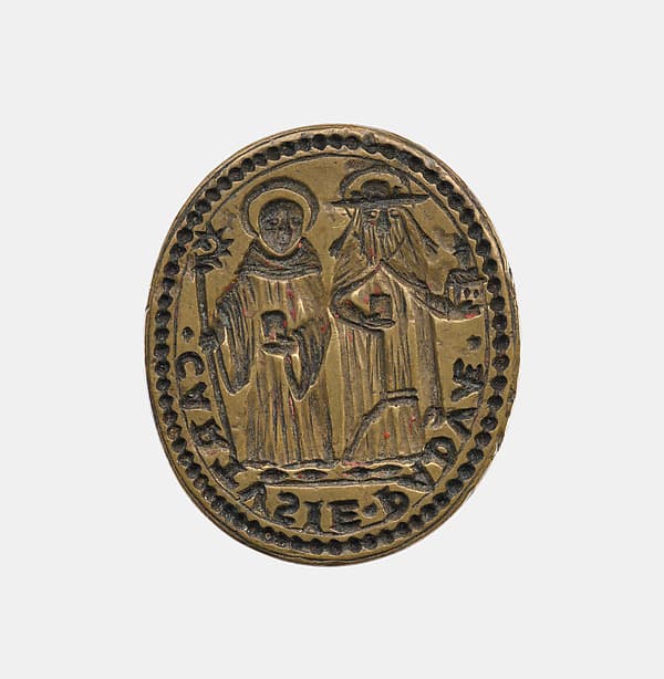 Carthusian seal stamp with depiction of St. Bruno and St. Antony of Padua