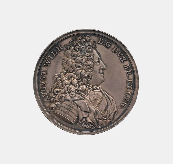 August Wilhelm Brunswick-Wolfenbüttel, duke of Brunswick and Lüneburg (r. 1714-1731) / Second centenary of the Reformation, by Samuel Lambelet