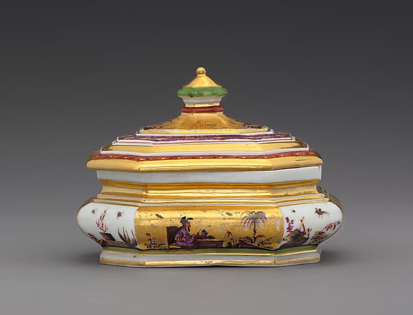 Sugar box with cover (part of a service), by Meissen Manufactory