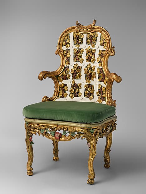 Armchair (one of a pair) (part of a set), by Johann Michael Bauer