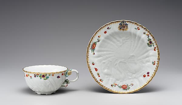 Cup and saucer (part of a service), by Meissen Manufactory