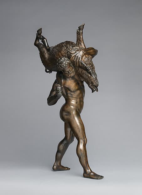 Hercules and the Erymanthian boar, by Giambologna