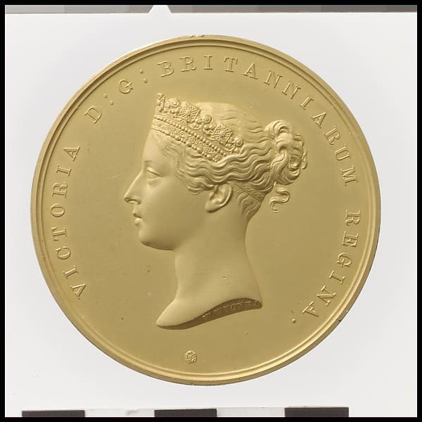 Queen Victoria (1819–1901), with poet on reverse, by William Wyon