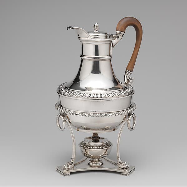 Hot water jug, by Paul Storr
