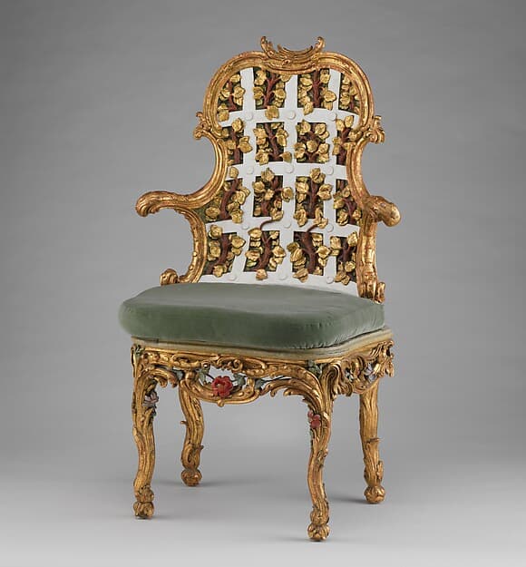 Armchair (one of a pair) (part of a set), by Johann Michael Bauer