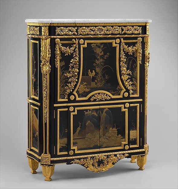 Drop-front secretary (Secrétaire en armoire), by Jean Henri Riesener