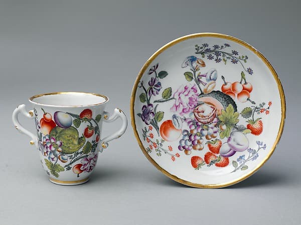 Chocolate beaker and saucer, by Vienna