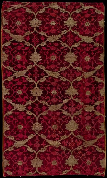 Panel of velvet