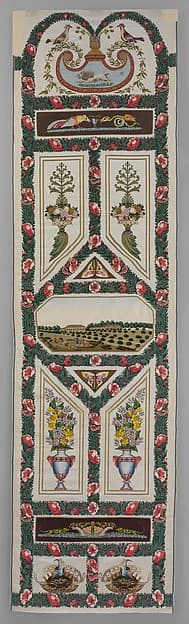 Two panels from the 'Verdures du Vatican' series, by Jean Démosthène Dugourc