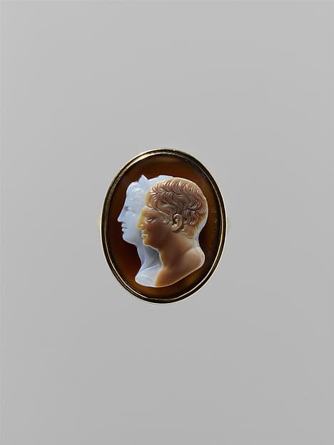 Jugate portrait of a couple in Roman style, by Giovanni Pichler