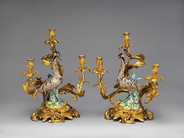 Three-light candelabra (candélabre or girandole) (one of a pair), by Johann Joachim Kändler