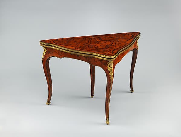 Folding card table (table de jeu brisée en angle), by Bernard II van Risenburgh
