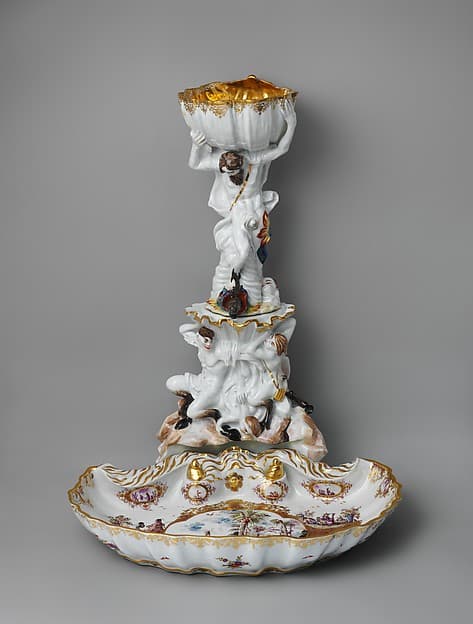 Fountain and basin, by Meissen Manufactory