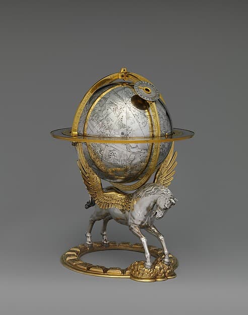Celestial globe with clockwork, by Gerhard Emmoser