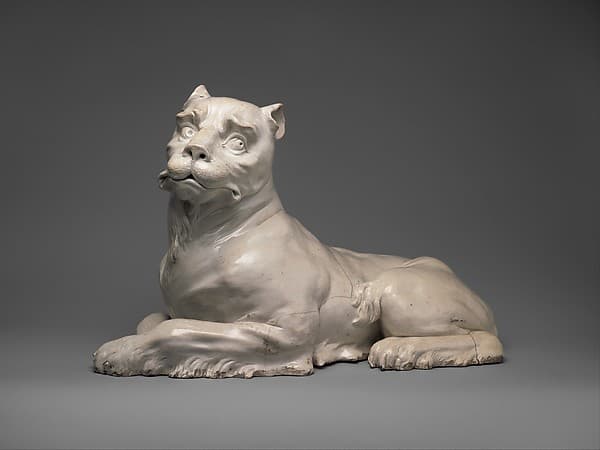 Lioness (one of a pair), by Meissen Manufactory