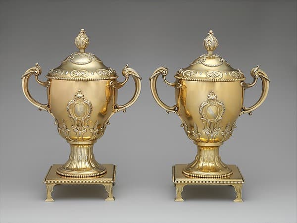 Cup with cover and stand (one of a pair), by John Parker
