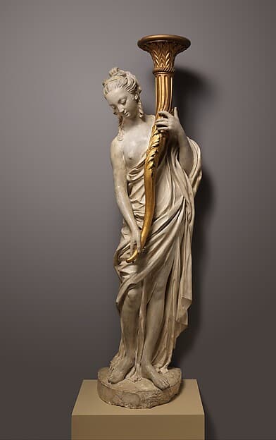 Torchère figure (one of a pair), by Augustin Pajou