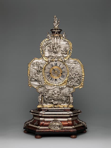 Mantel clock with alarm, by Franz Xavier Gegenreiner