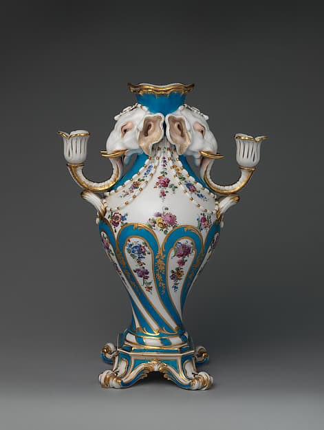 Elephant-head vase (vase à tête d'éléphant), by Sèvres Manufactory