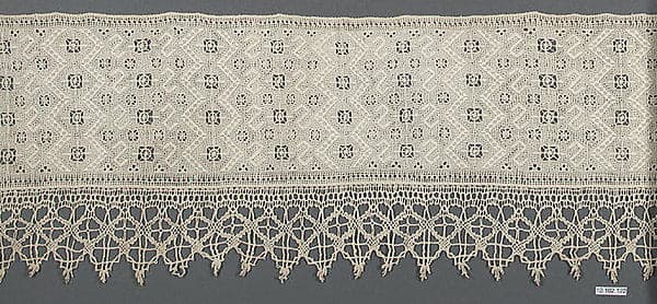 Border with cutwork and bobbin lace
