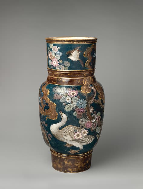 Vase with swan, by Haviland & Co.