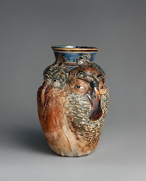 Jar with four birds, by R. W. Martin and Brothers