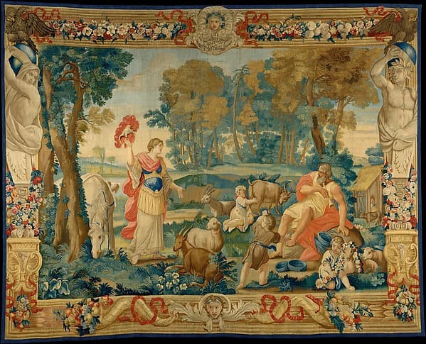 Erminia and the Shepherd (from a set of Scenes from Gerusalemme Liberata), by Domenico Paradisi