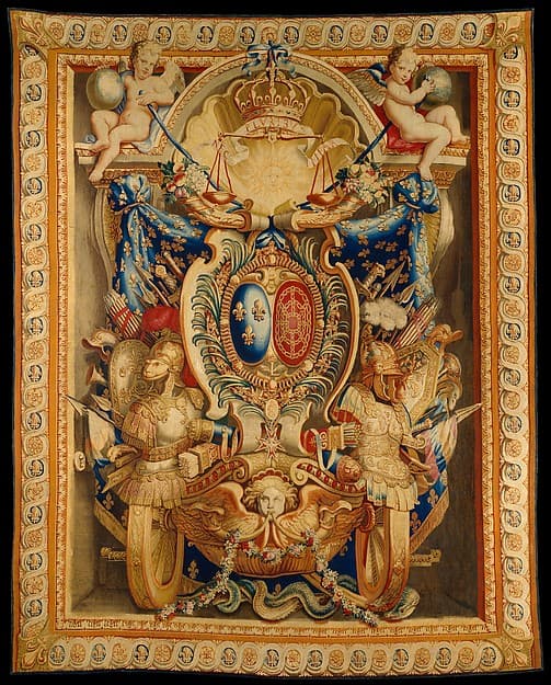 Portiere with the Arms of France and Navarre, by Manufacture Nationale des Gobelins
