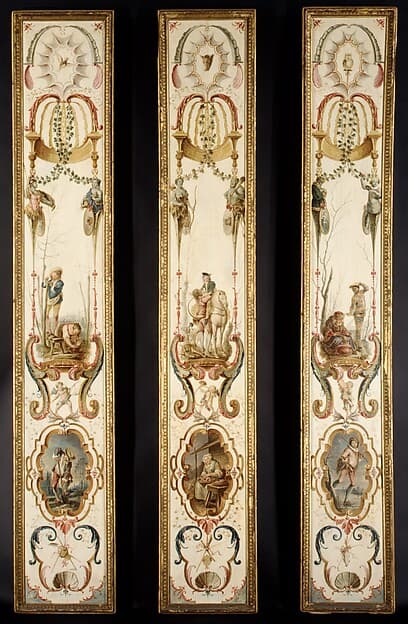 November and December (part of a set illustrating the months of the year), by Antoine Watteau