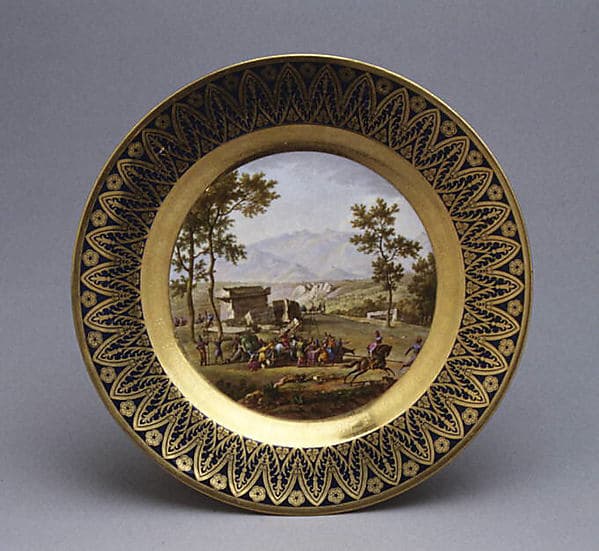 Plate (from the "Vues Diverses" service), by Sèvres Manufactory