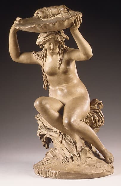 Naiad Supporting a Shell on her Head, by Joseph-Charles Marin