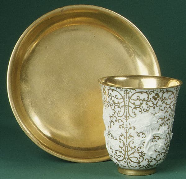 Beaker and saucer, by Imperial Porcelain Manufactory, St. Petersburg