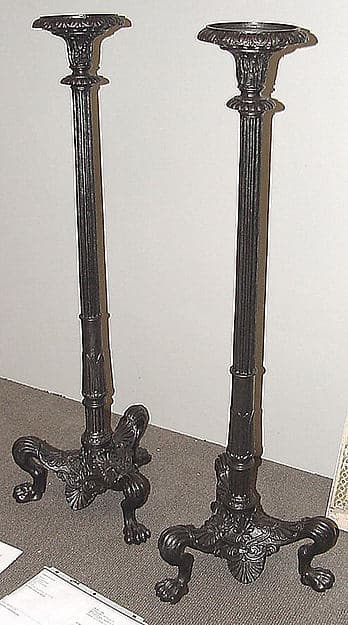 Pair of torchères, by Karl Friedrich Schinkel