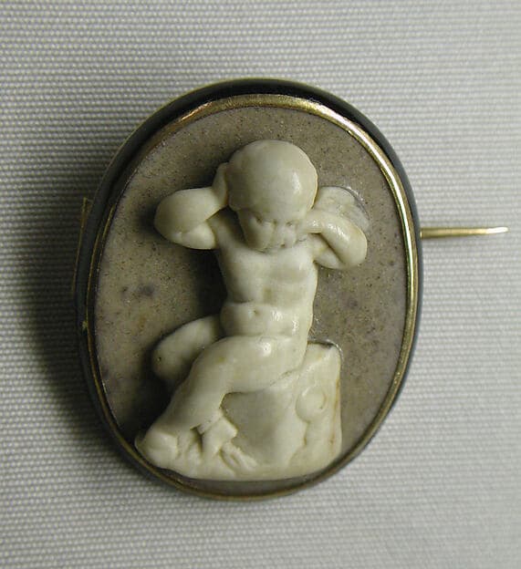 Cupid chained to a rock, by Giovanni Pichler