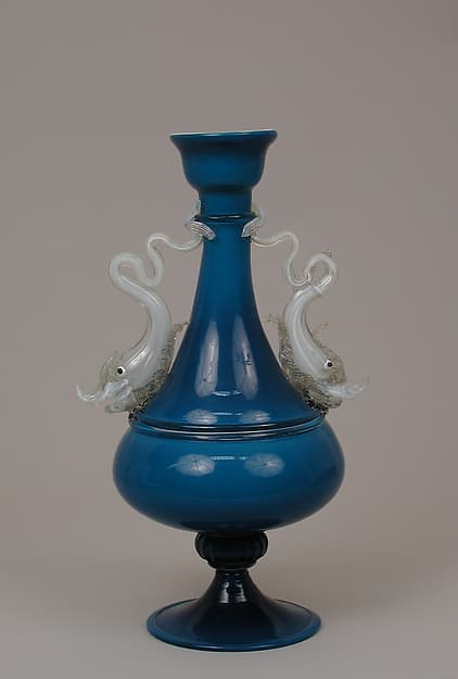 Vase with dolphins, by Dr. Antonio Salviati Company