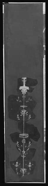 Wall painting on white ground: fragment with candelabrum, from the imperial villa at Boscotrecase