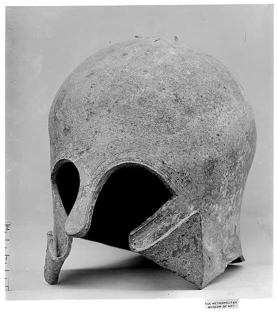 Bronze helmet of the Corinthian type