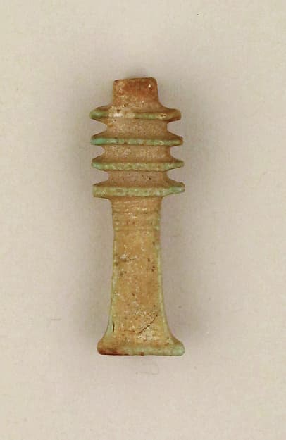 Faience djed-pillar amulet