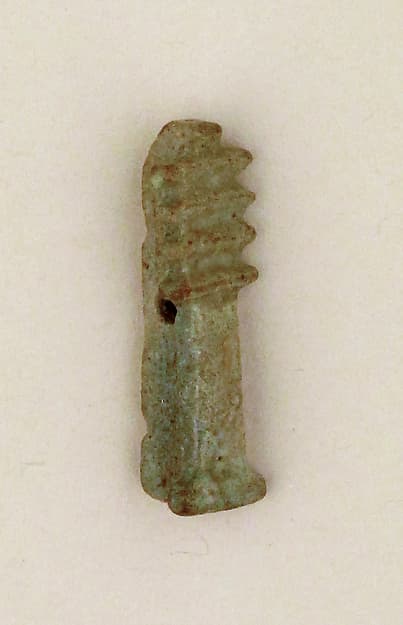 Faience djed-pillar amulet